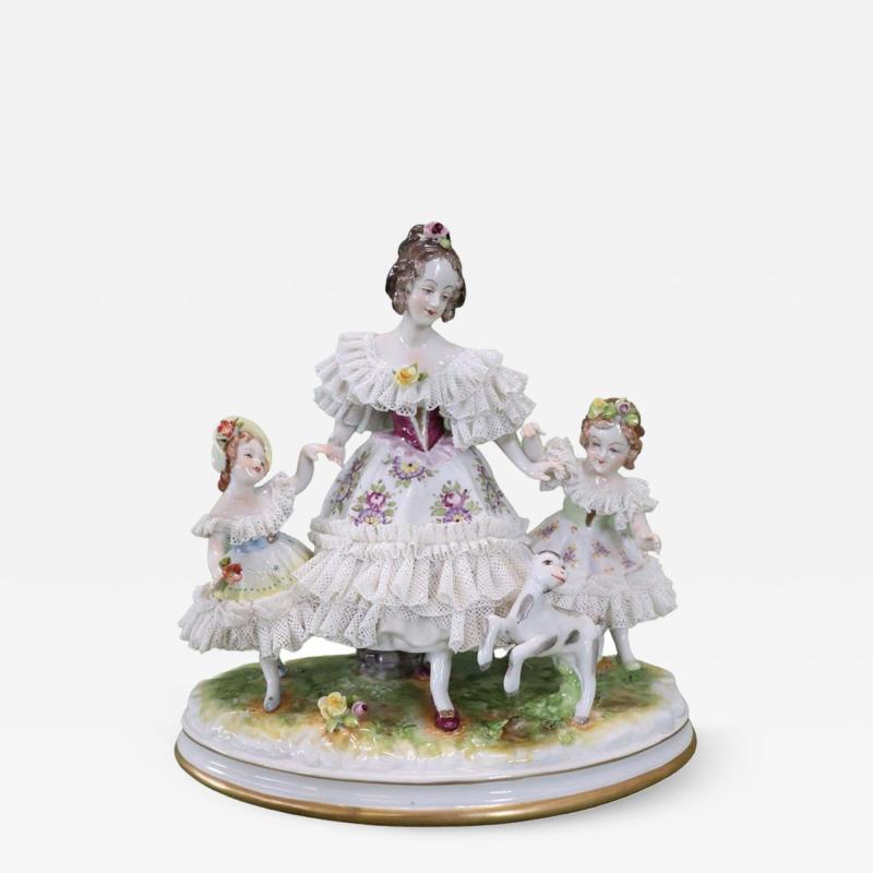 19th Century Italian Antique Porcelain Sculpture by Capodimonte