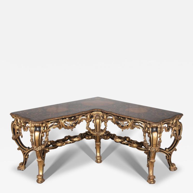 19th Century Italian Corner Console Table