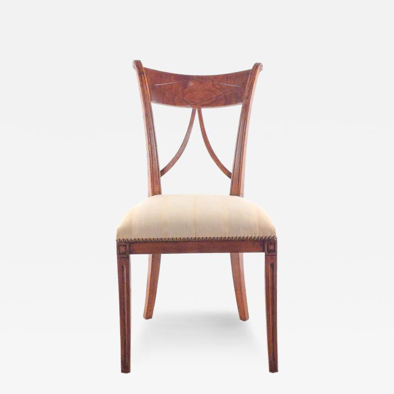19th Century Italian Fruitwood Neoclassical Side Chair