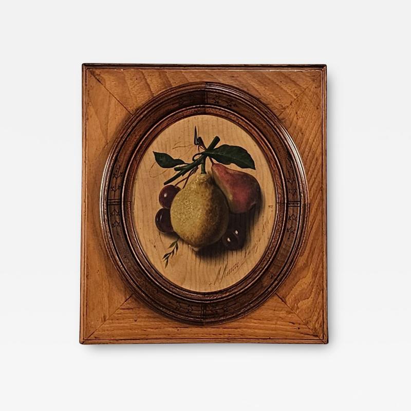 19th Century Italian Still Life Oil Painting of Fruit