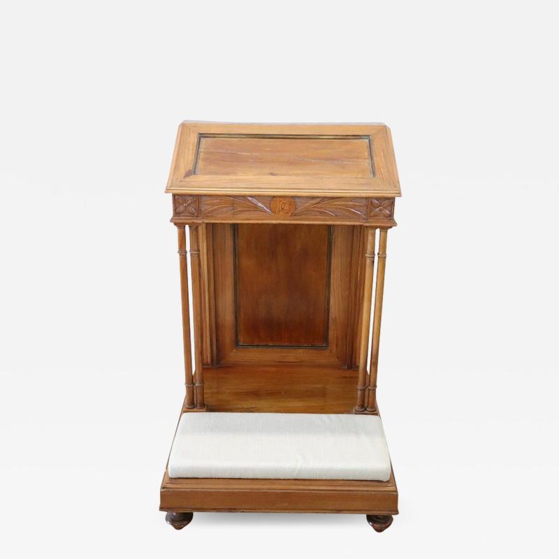 19th Century Italian Walnut Antique Kneeler