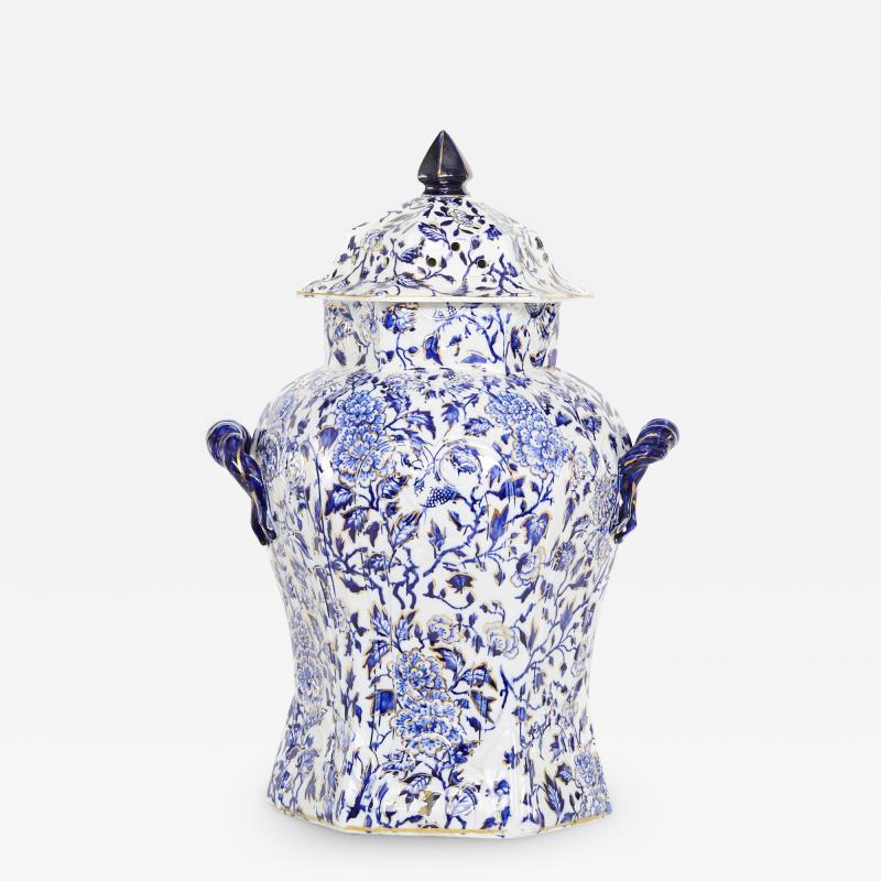 19th Century Large English Porcelain Covered Urn
