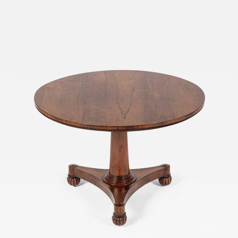 19th Century Late Regency Rosewood Tilt Top Table