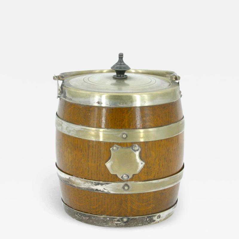 19th Century Oak Ceramic Ice Bucket