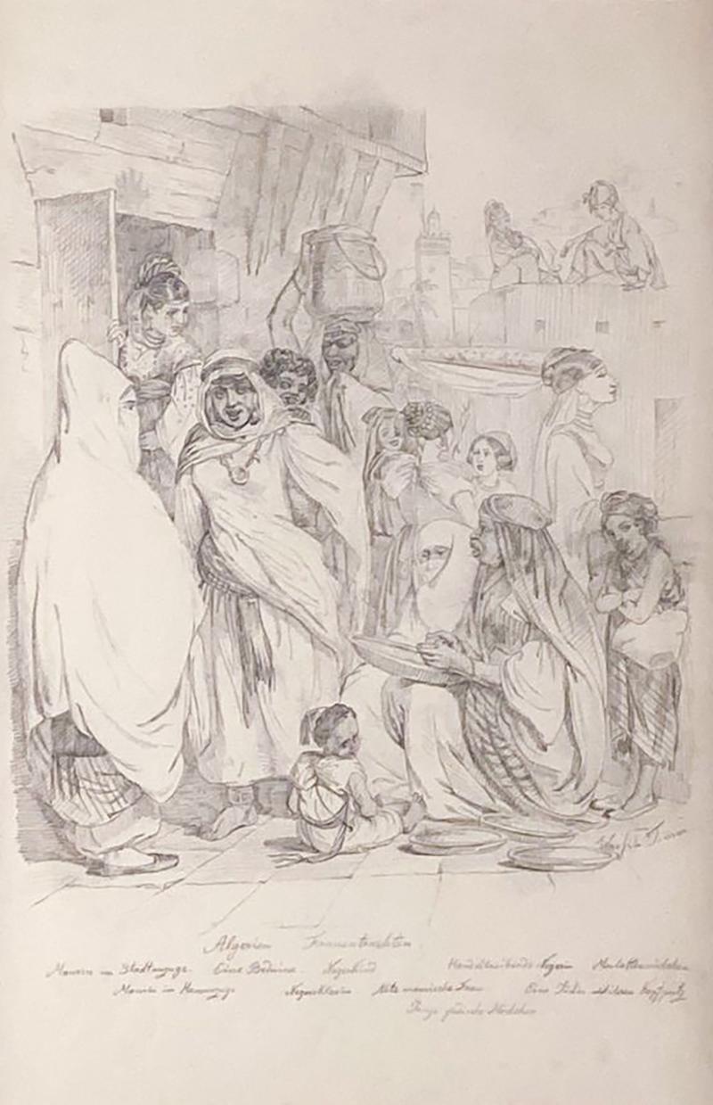 19th Century Orientalist Drawing by Georg Wilhelm Timm