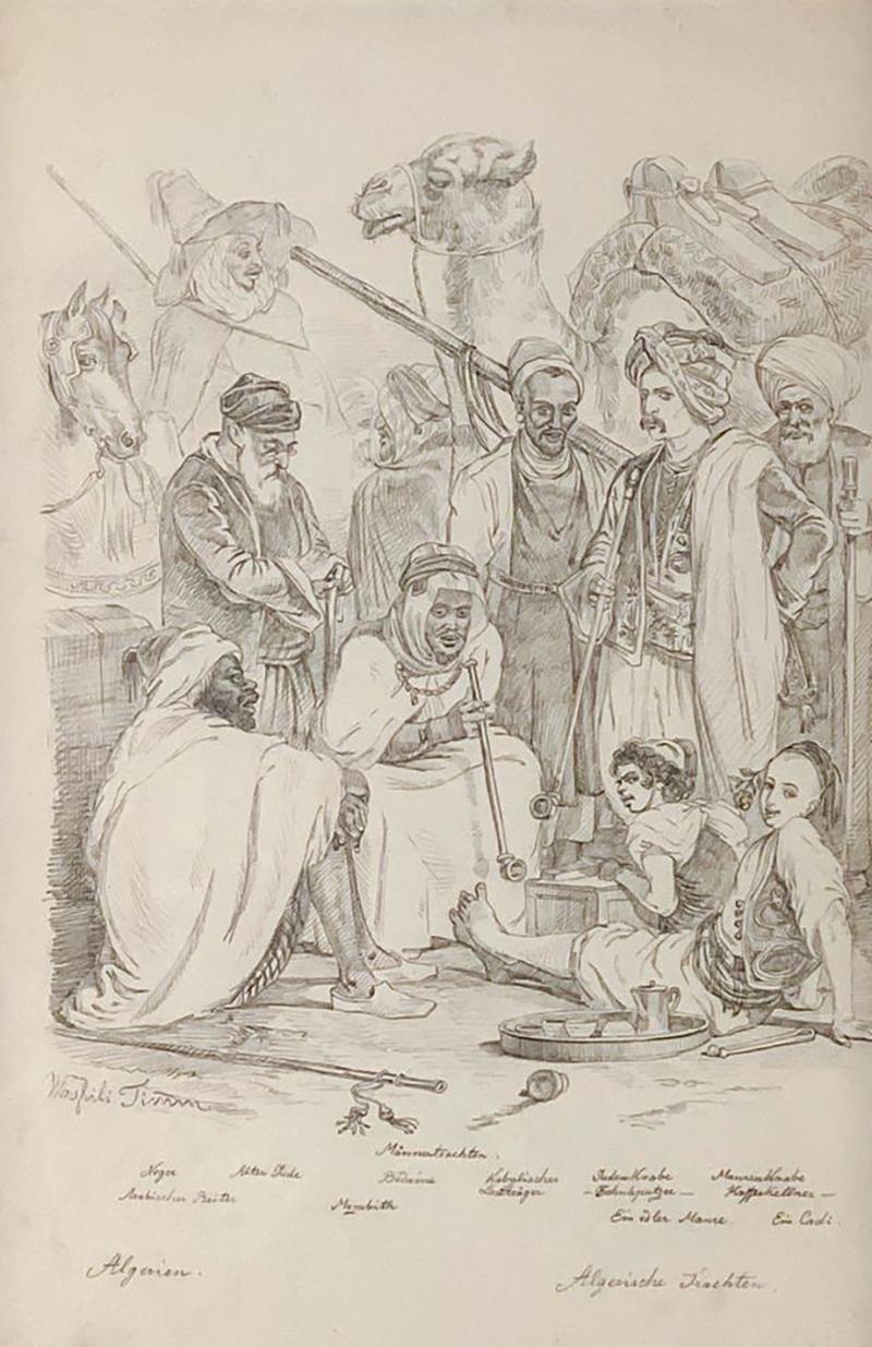 19th Century Orientalist Drawing by Georg Wilhelm Timm