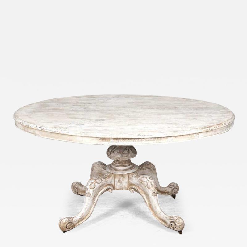 19th Century Painted Oval Centre Table
