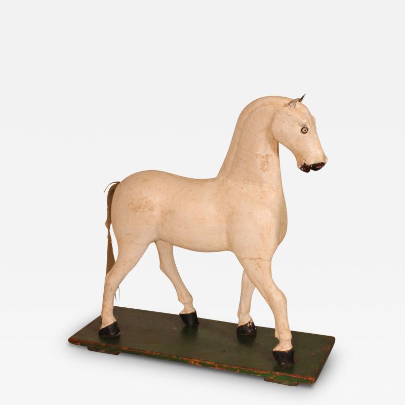 19th Century Polychrome Wooden Horse