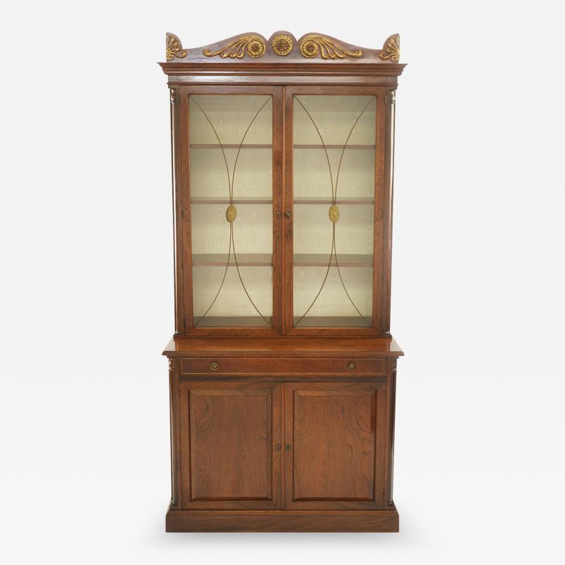 19th Century Rosewood Display Cabinet Bookcase