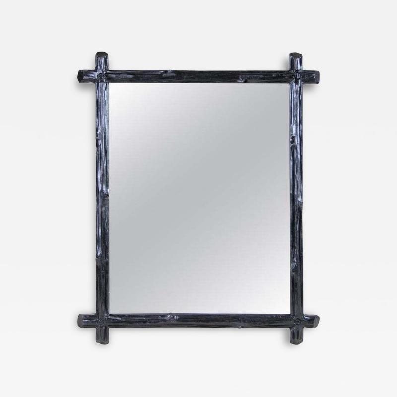 19th Century Rustic Black Forest Wall Mirror Austria circa 1880