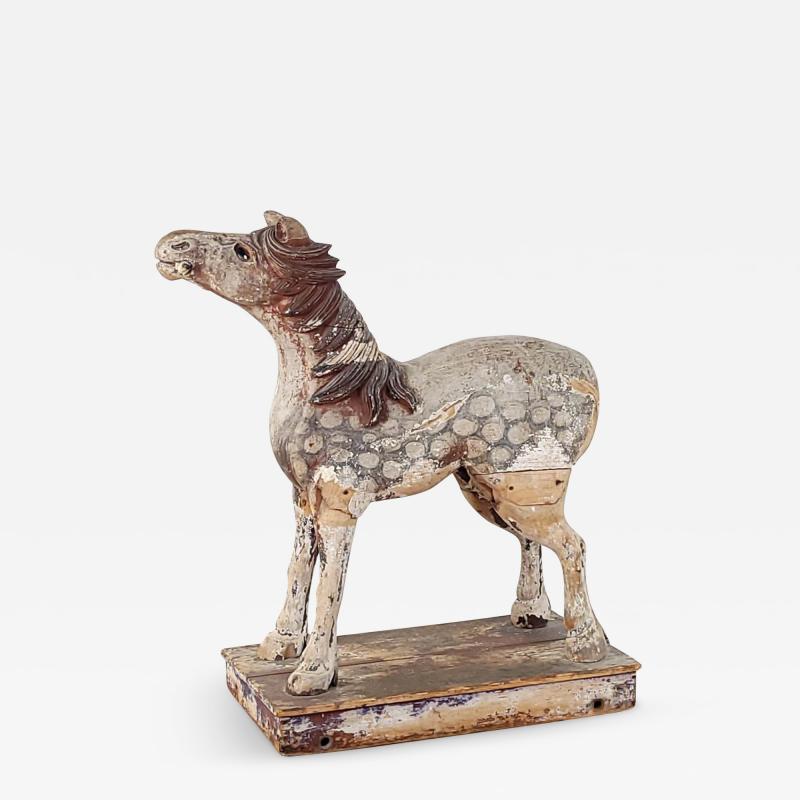 19th Century Rustic Swedish Painted Pony