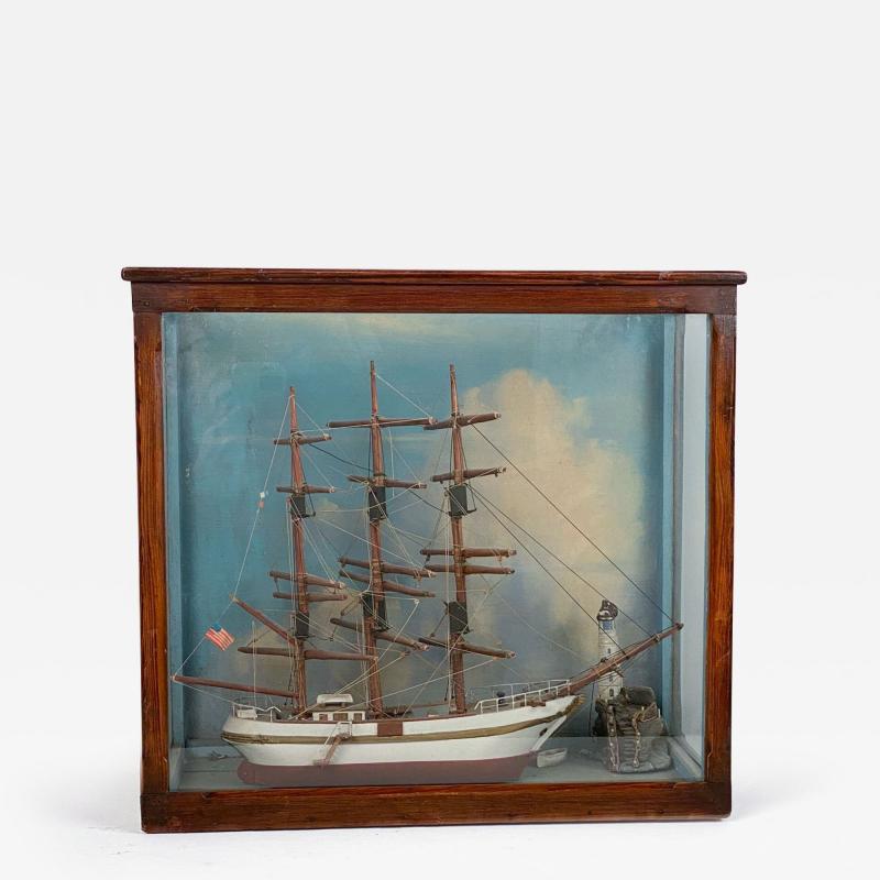 19th Century Ship Model Diorama American circa 1880