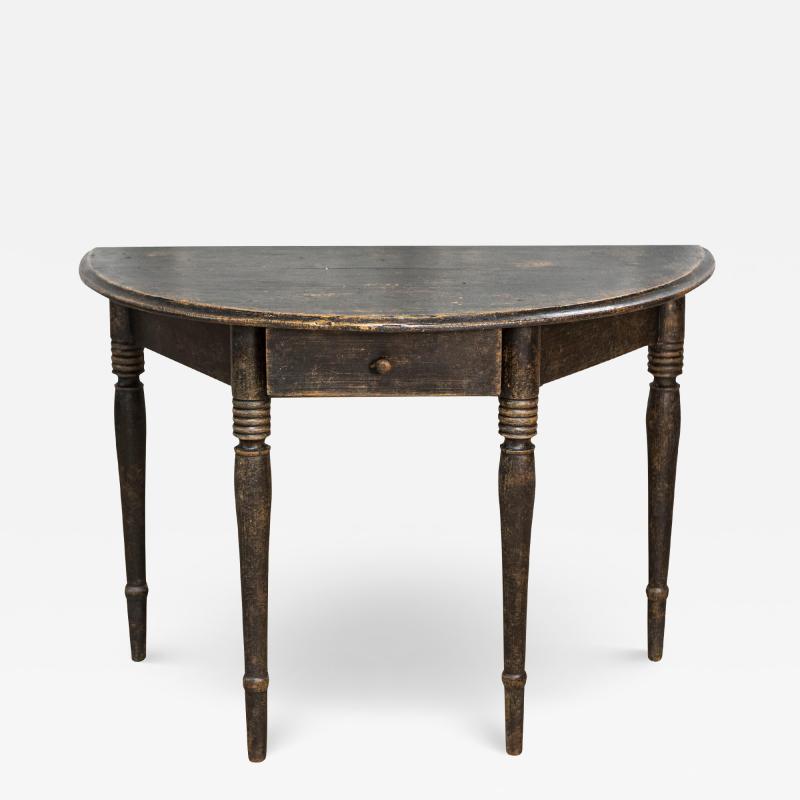 19th Century Swedish Demi Lune Console Table Circa 1860