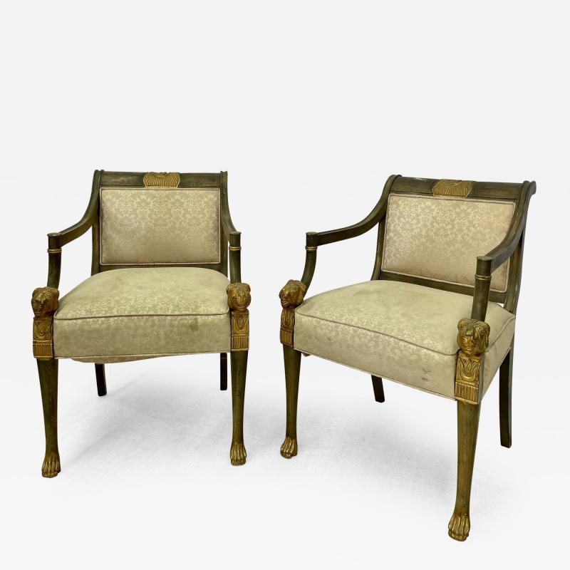 19th Century Swedish Neoclassical Arm Chairs A Pair Fauteuils Europe 19th C 