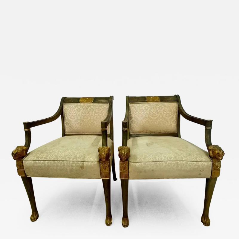19th Century Swedish Neoclassical Arm Chairs a Pair Fauteuils Europe 19th C 