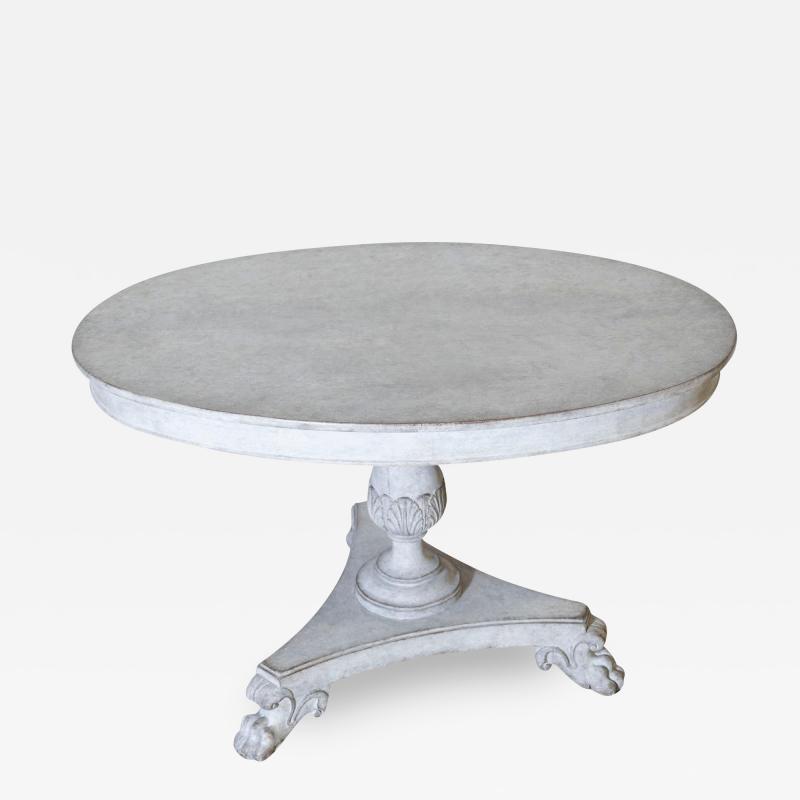 19th Century Swedish Oval Pedestal Table Circa 1890