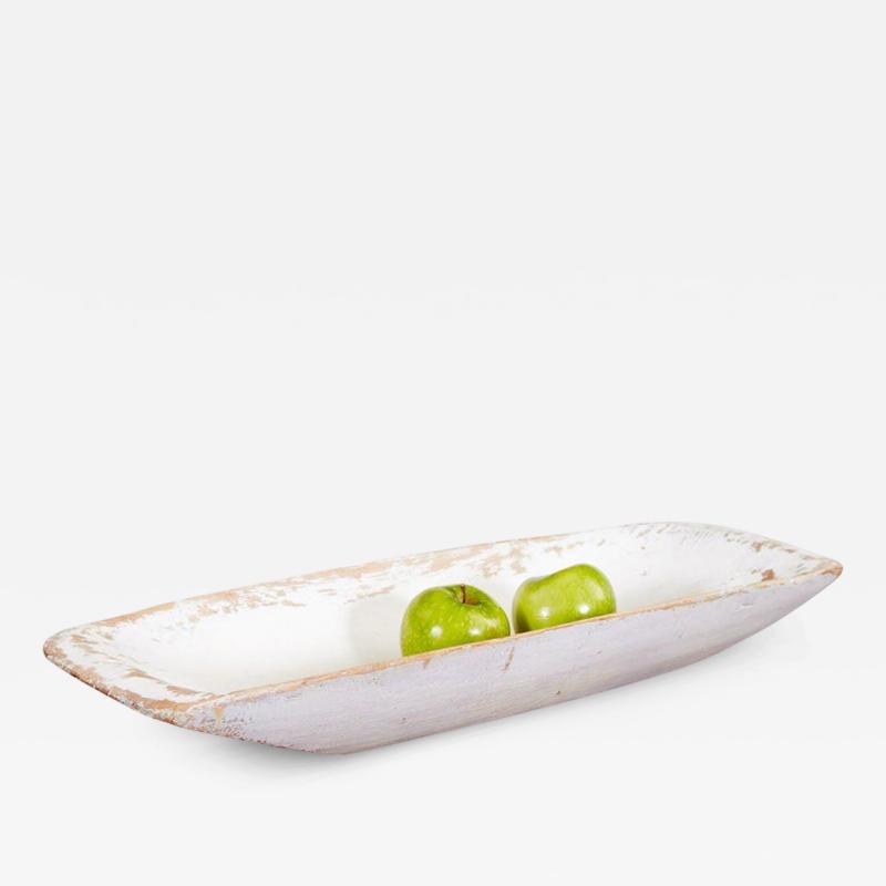 19th Century Swedish Painted Dugout Bowl