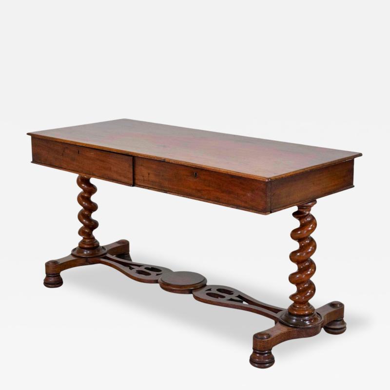 19th Century Victorian Barley Twist Writing Table