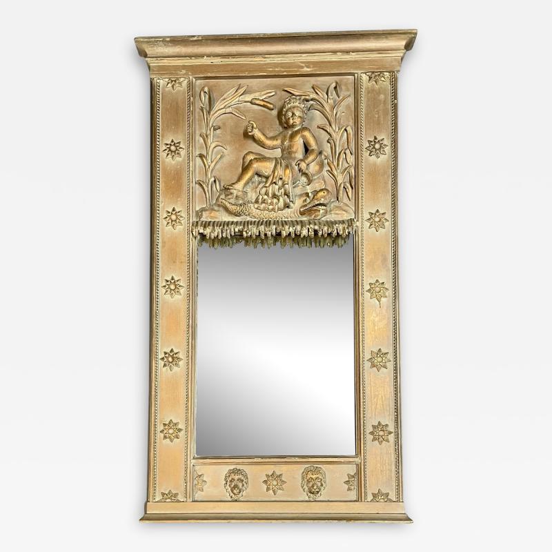 19th Century Wall Console or Pier Cherub Mirror