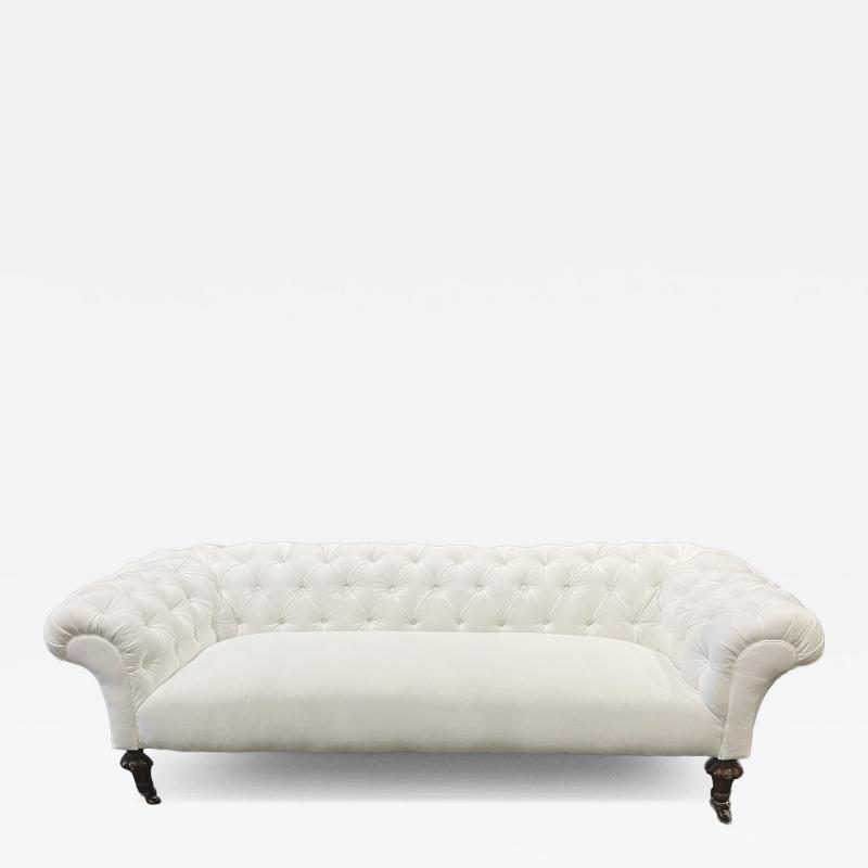19th Century William IV style White Chesterfield Sofa
