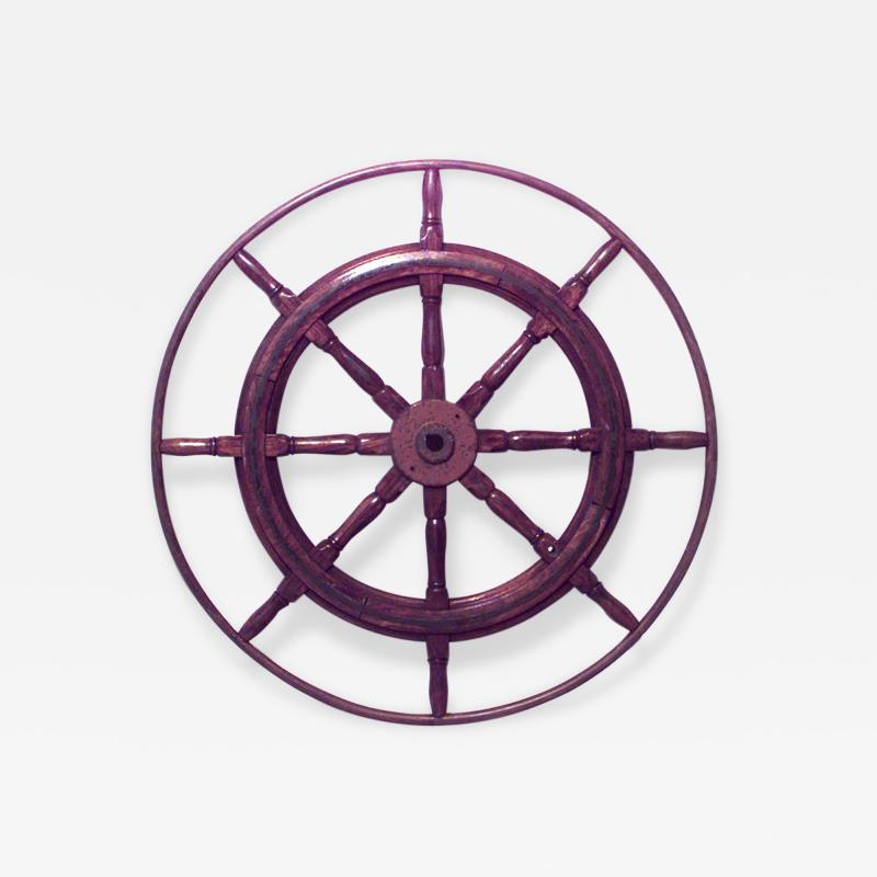 19th Century Wooden Ship Wheel