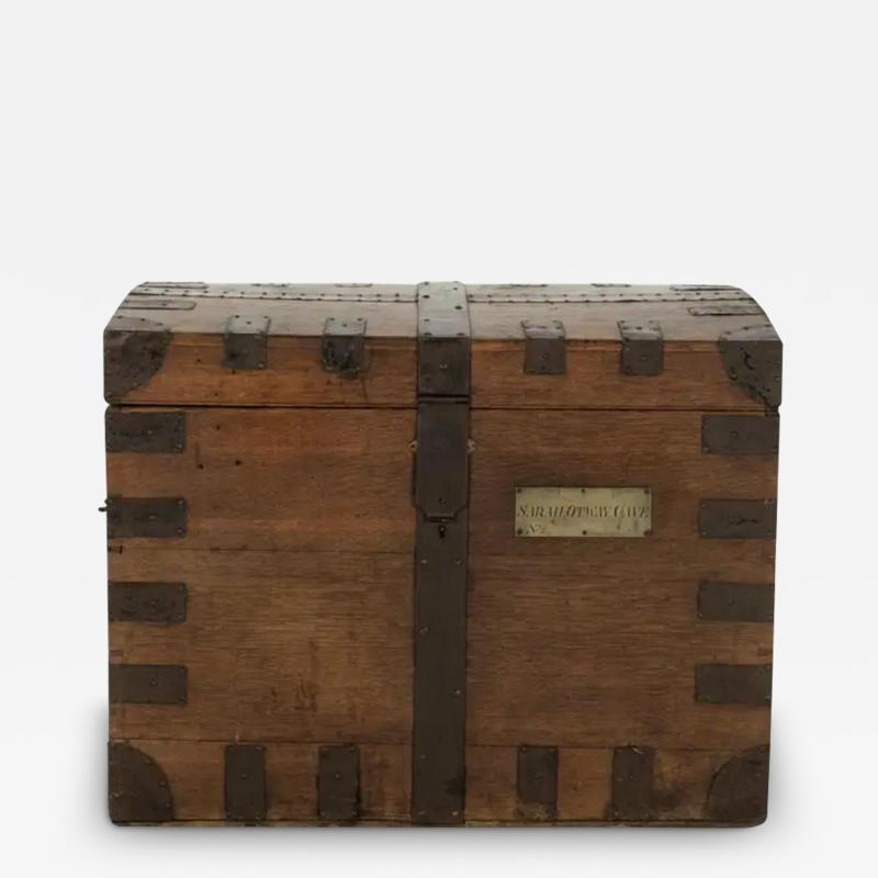 19th Century Wooden and Iron Trunk