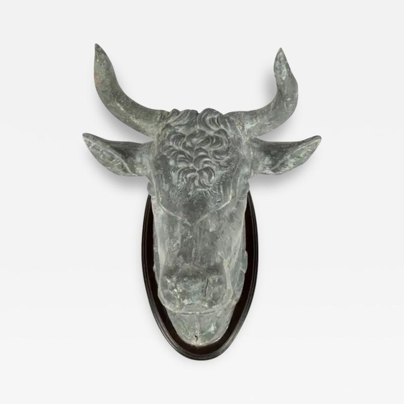 19th Century Zinc Bulls Head Butchers Sign