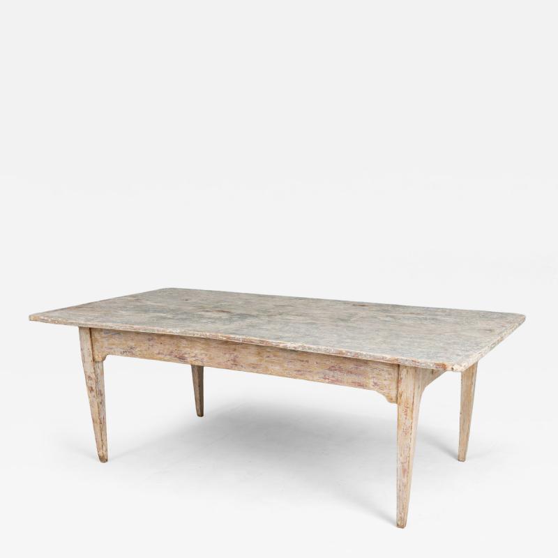 19th c Italian Table from a Convent in Original Paint
