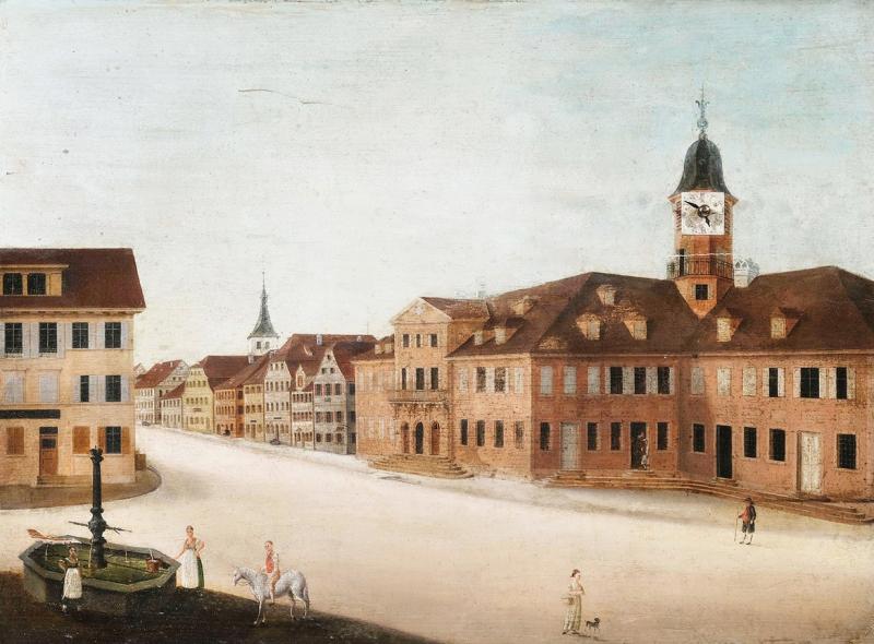 19th c Mechanical Clock Painting