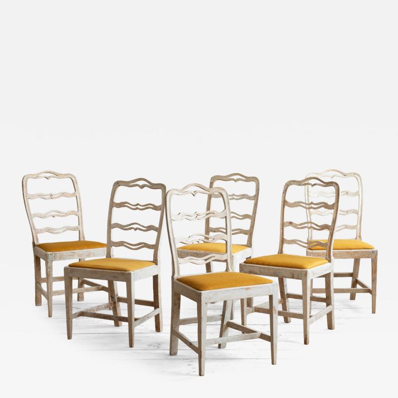 19th c Set of six Gustavian Chairs