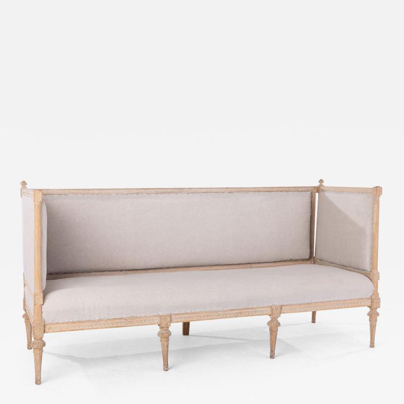 19th c Swedish Gustavian Style Sofa Bench in Original Patina