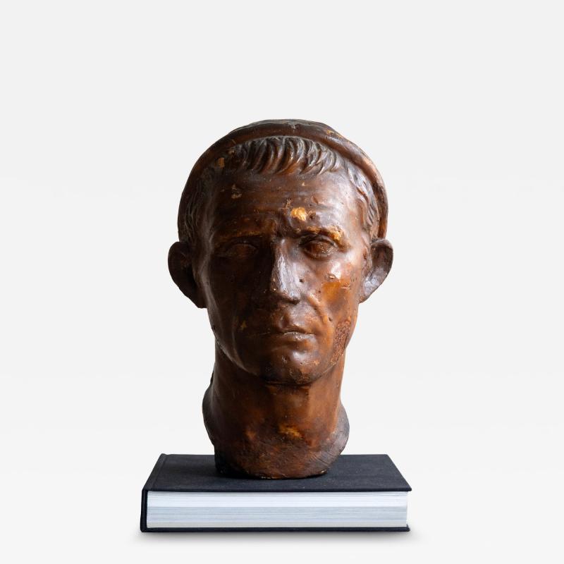 19th c Wax head of Julius Caesar