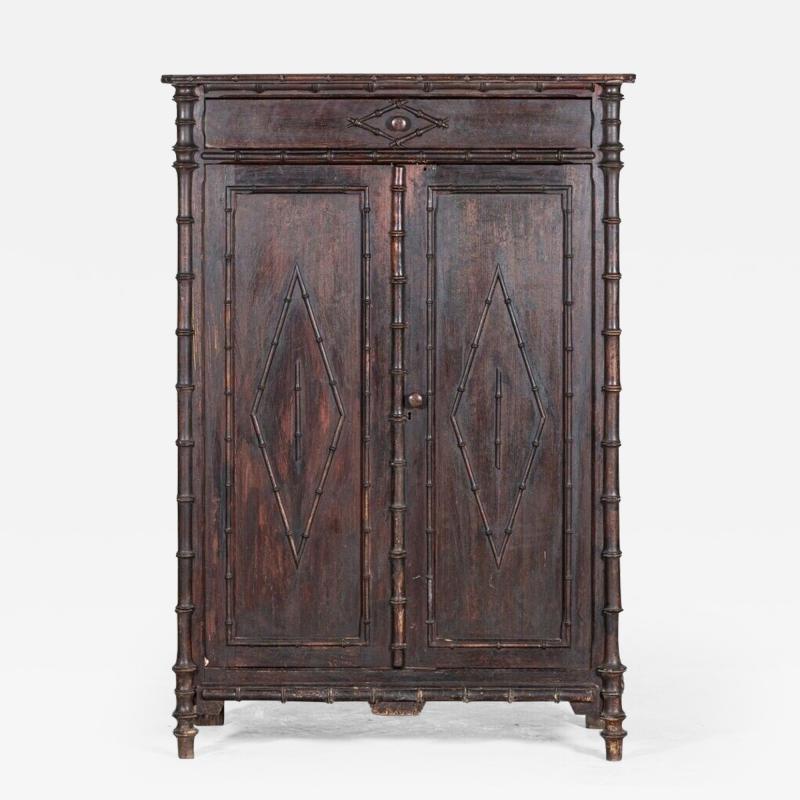 19th century French Faux Bamboo Buffet Cupboard