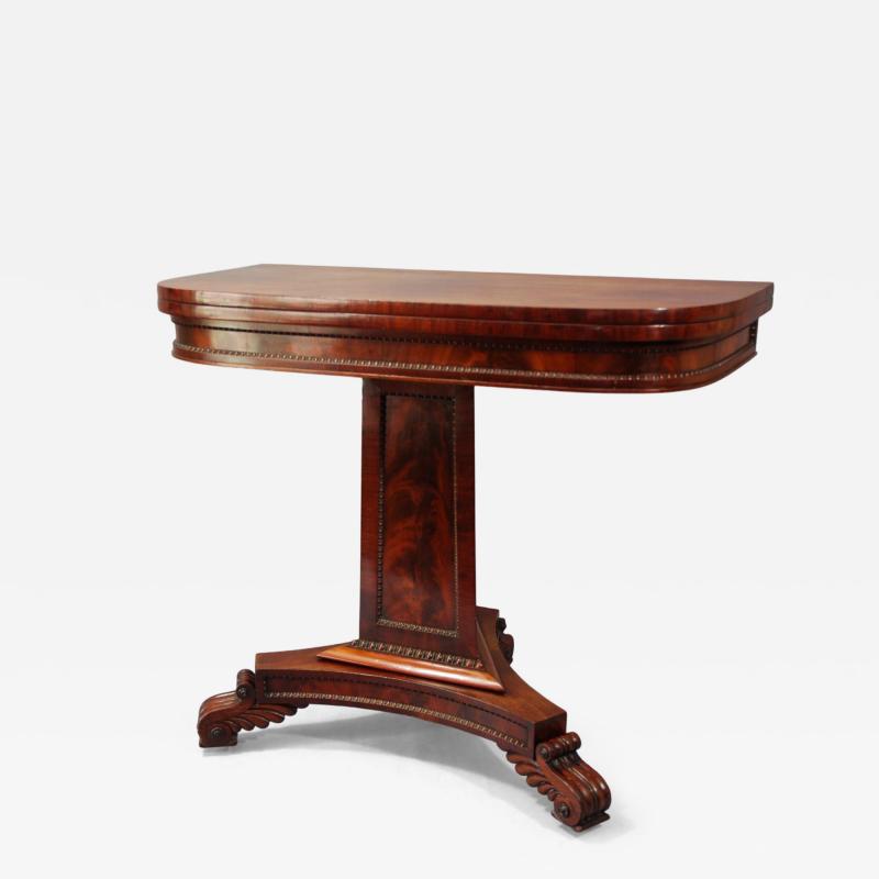 19th century mahogany card table