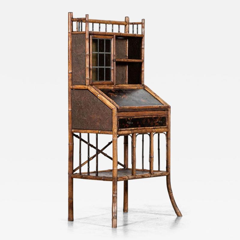 19thC English Bamboo Bureau