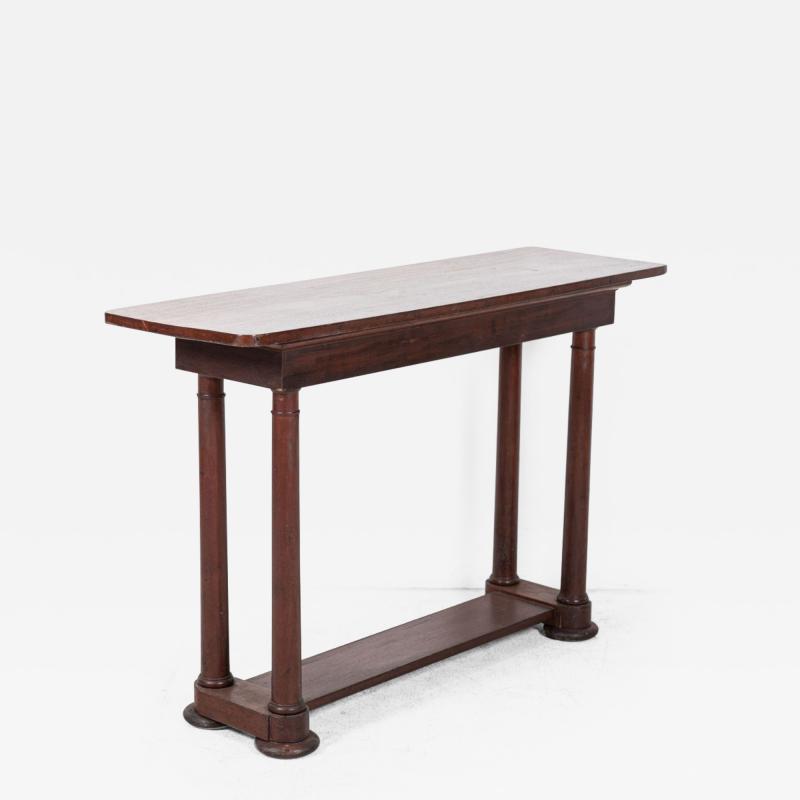 19thC English Mahogany Console Hall Table