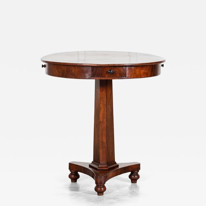 19thC English Mahogany Drum Table