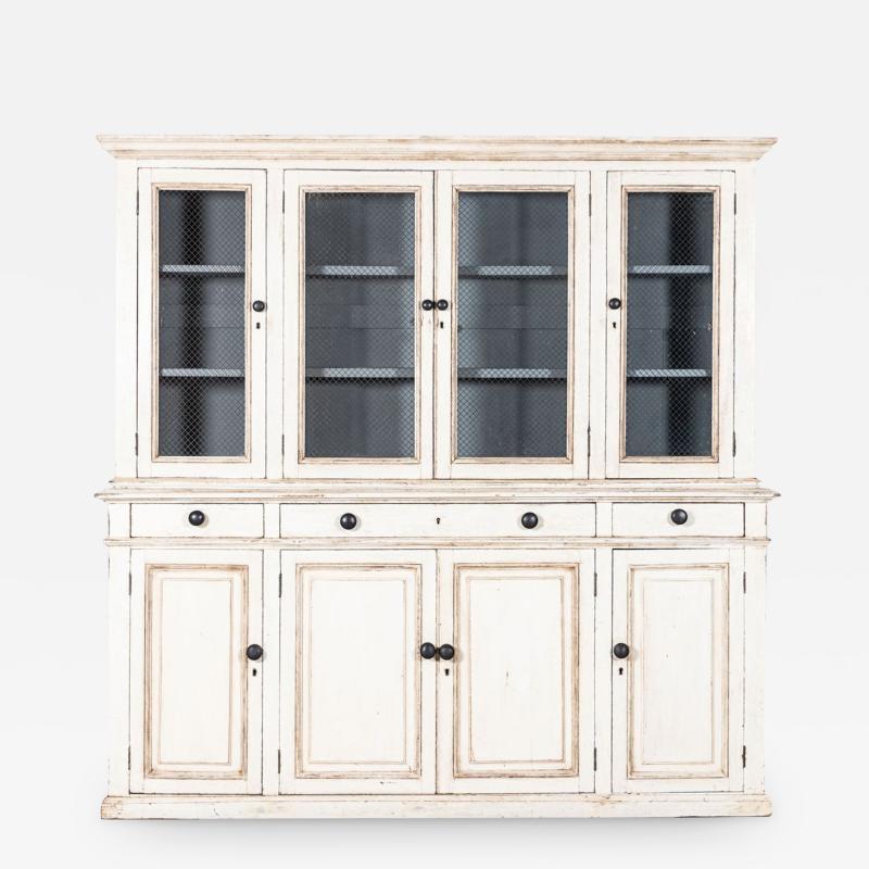 19thC English Oak Glazed Chemist Shop Display Cabinet