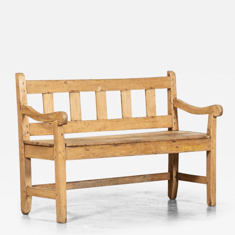 19thC English Pine Bench