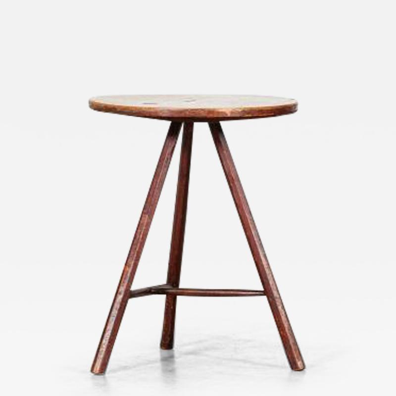 19thC English Pine Primitive Cricket Table