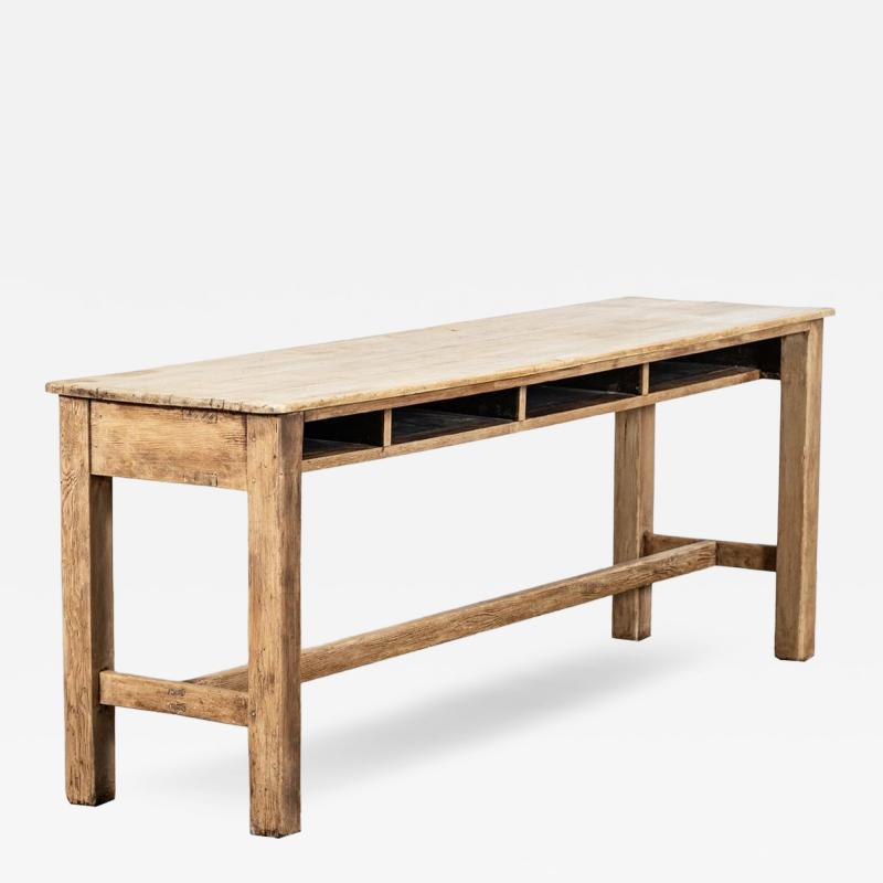 19thC English Pine Work Table