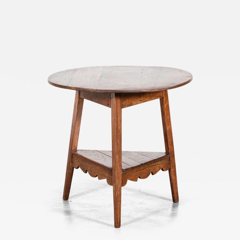 19thC English Vernacular Elm Cricket Table