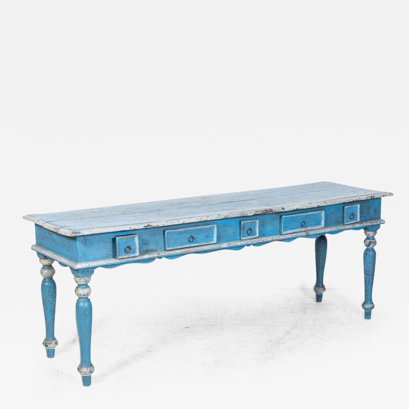 19thC French Painted Provincial Console Hall Table
