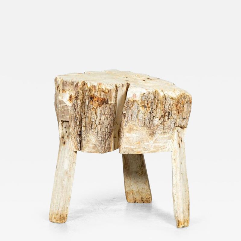 19thC French Provincial Elm Chopping Block Table