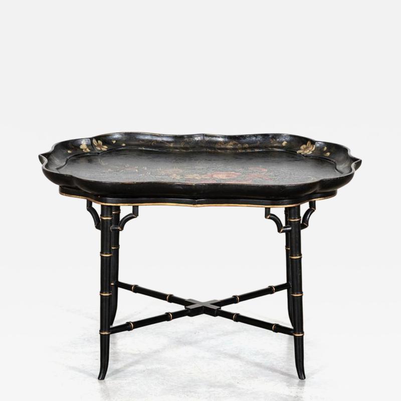 19thC Jennens Bettridge Chinoiserie Tray Table