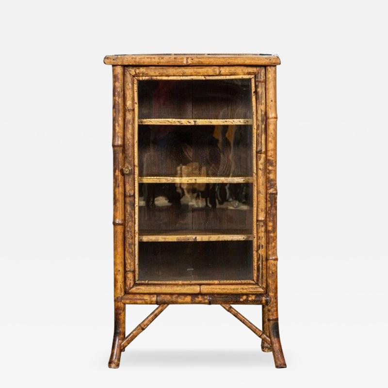 19thc Bamboo Glazed Cabinet