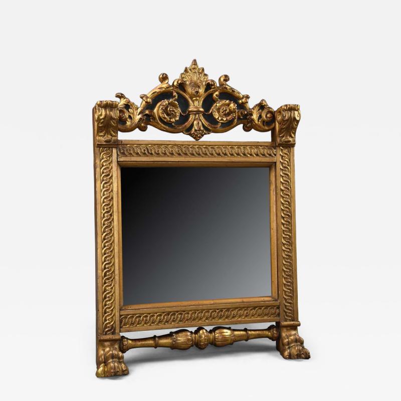19thc Italian carved giltwood table mirror in the Renaissance style
