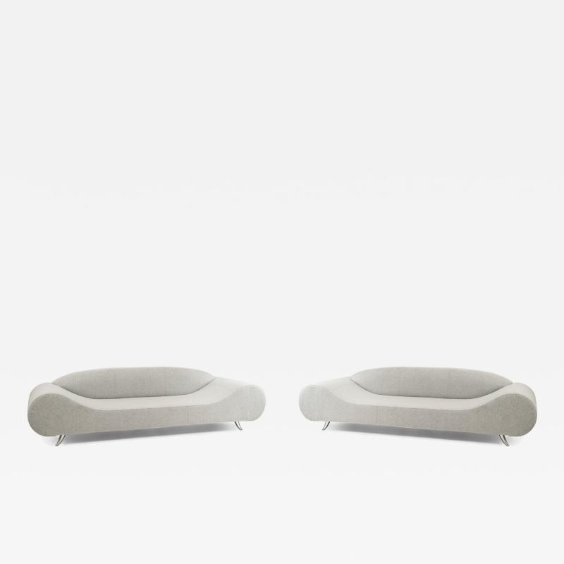 2 Contemporary Gray Sofas