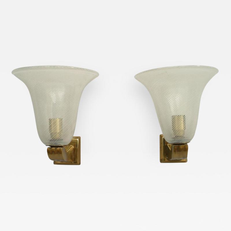 2 Pair of Italian 1940s Wall Sconces
