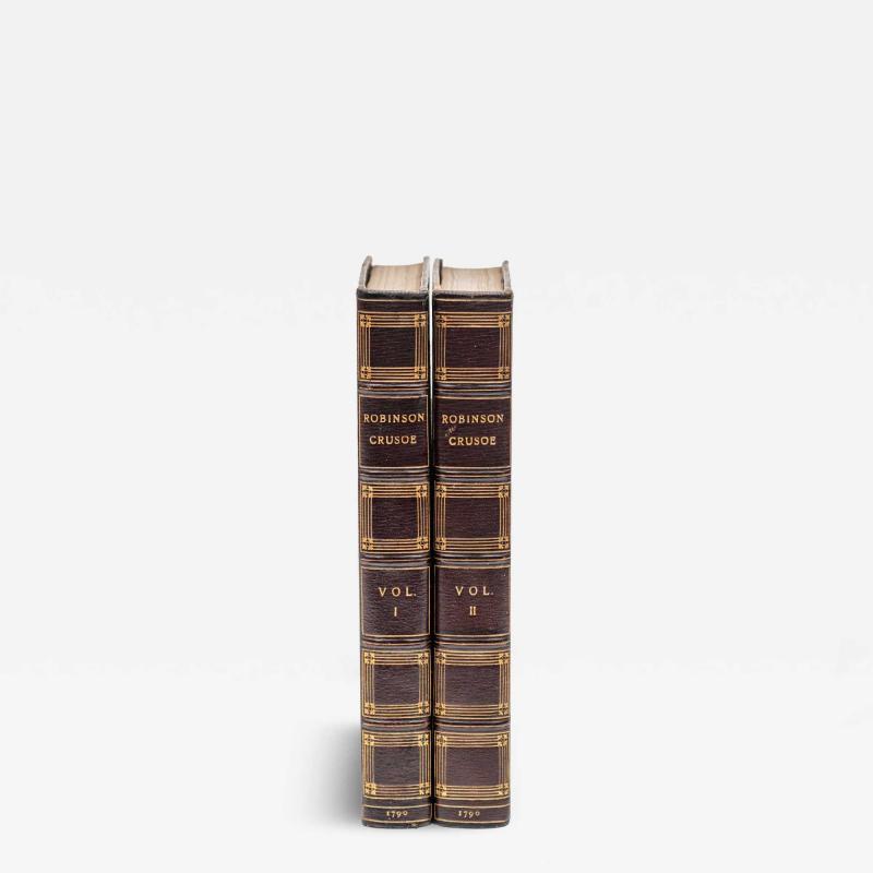 2 Volumes Robert Louis Stevenson Robinson Crusoe
